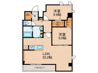 福岡県福岡市博多区美野島3【マンション】の間取り