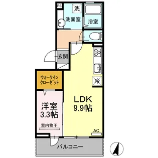ボヌールF【2階】の間取り