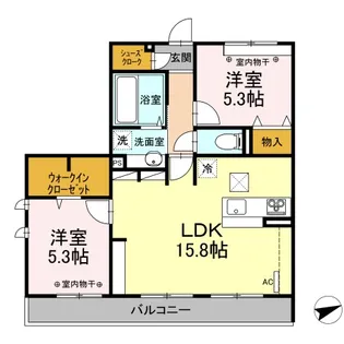 サン・メゾン小山中央【3階】の間取り