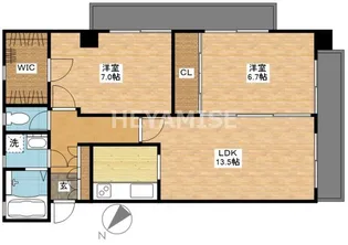 サクセスカバーヒルズ【8階】の間取り