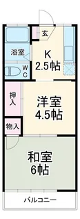 第二玉美荘【2階】の間取り