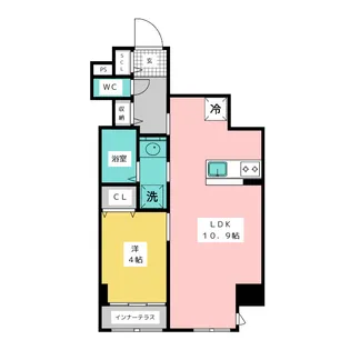 THE BLOSSOM 新栄【3階】の間取り