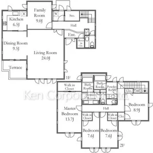 東京都渋谷区大山町【一戸建】の間取り