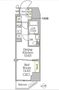 クラリティア浅草橋【13階】の間取り