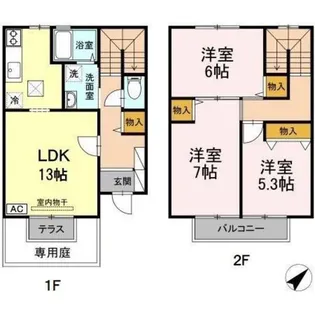 広島県広島市安佐南区山本3【一戸建】の間取り
