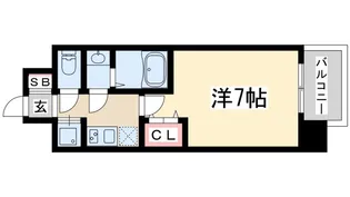 ダブルスタイル新大阪【5階】の間取り