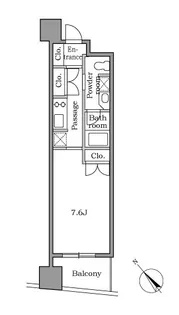 東京都渋谷区恵比寿西1【マンション】の間取り