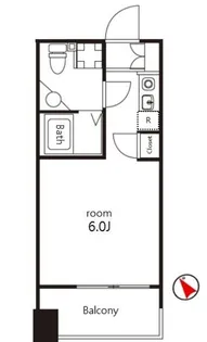 クレジデンス神谷町【9階】の間取り