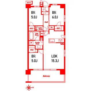 ザ・ケンジントン・レジデンス横濱片倉【3階】の間取り