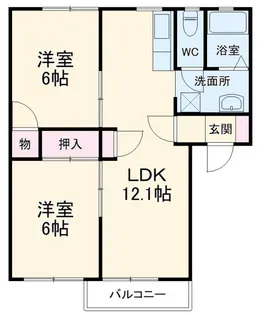 アミスター A【2階】の間取り