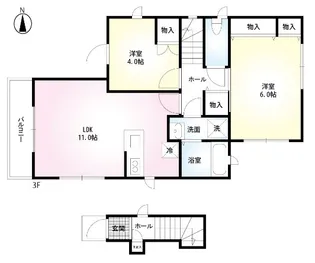 Casa Fiore【3階】の間取り