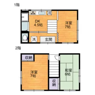 愛知県名古屋市西区枇杷島3【一戸建】の間取り