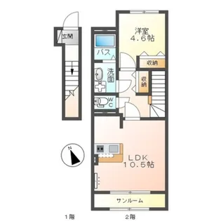 ラグナディオ【2階】の間取り
