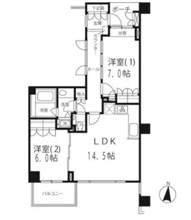 下北沢パークハウス【2階】の間取り