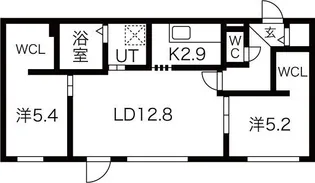 ブルーイング大通東【4階】の間取り