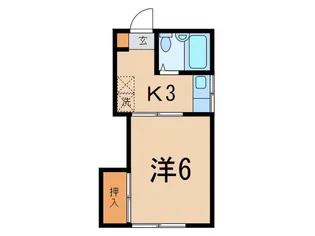 コーポ秋元【1階】の間取り