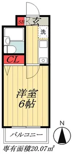 千葉県市川市北方3【マンション】の間取り