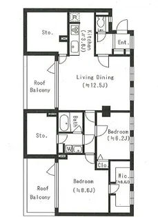 レジディア六本木檜町公園【5階】の間取り