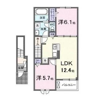 アイリス パディ【2階】の間取り