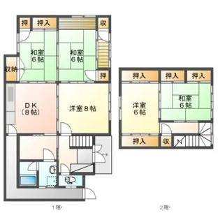 香川県坂出市加茂町【一戸建】の間取り