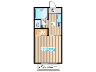 植木ハイツB【1階】の間取り