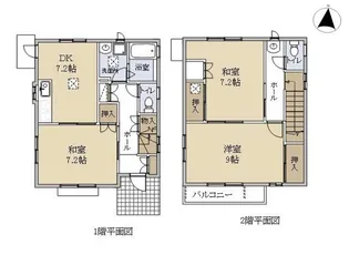 兵庫県神戸市灘区城内通3【一戸建】の間取り