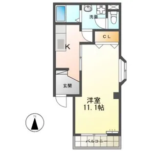 ボヌール栄【1階】の間取り