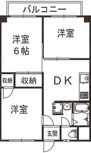 出浦コーポII【1階】の間取り