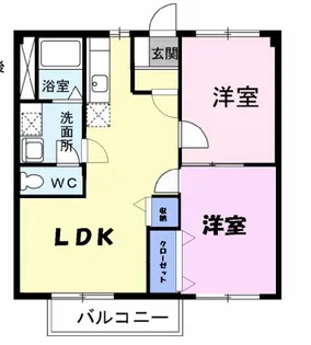 スマイルームA【2階】の間取り