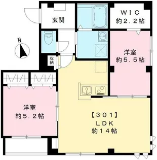 リビエール水神【3階】の間取り