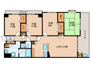 福岡県春日市須玖南5【マンション】の間取り