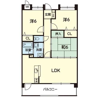 コーポムサシ【4階】の間取り