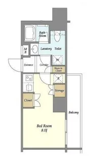 リビオメゾン勝どき【10階】の間取り