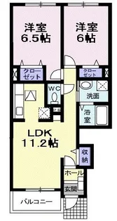クレメントスクエアII【1階】の間取り