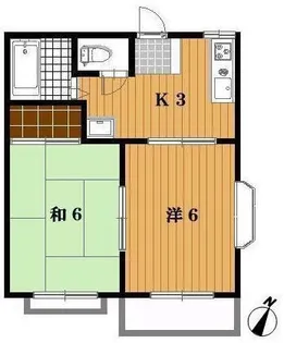 サンライズ津田沼III【1階】の間取り