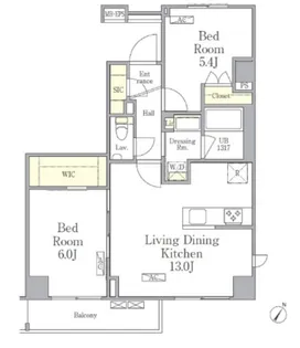 パークペルル池尻【6階】の間取り
