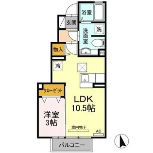 セジュール モト C【1階】の間取り