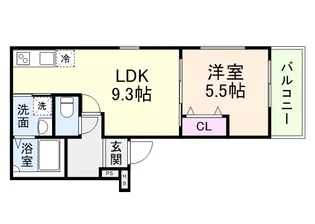 Fujipalaceなでしこ北田辺【2階】の間取り