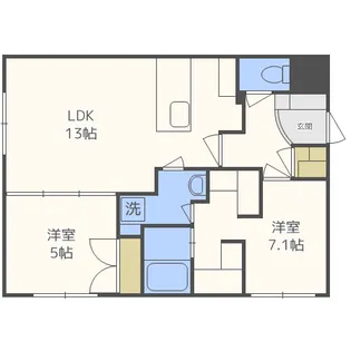 COMSAP24 PARKSIDE【4階】の間取り