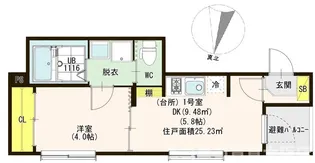 ハーモニーテラス大今里III【3階】の間取り