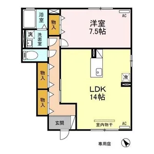 グリーントップC【1階】の間取り