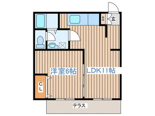 トレフールu【1階】の間取り