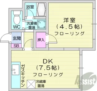 メゾンロベ36【3階】の間取り