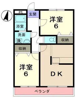 サンモール美木【1階】の間取り