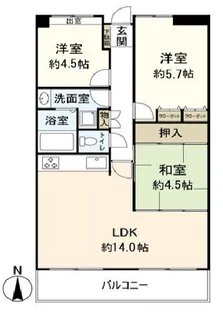 阪急西宮マンション【6階】の間取り