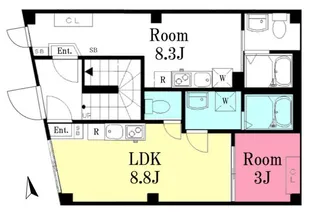 ヴィクトワール方南【4階】の間取り