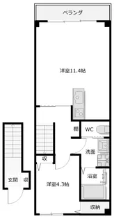 ピース・スクエア羽ノ浦A【2階】の間取り