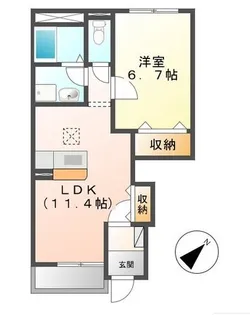 ディア金沢【1階】の間取り