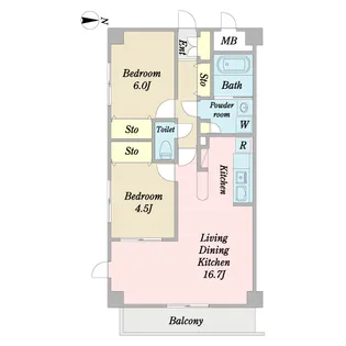 アルティア北葛西【3階】の間取り