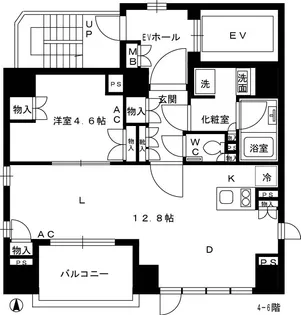 bianco四谷【5階】の間取り